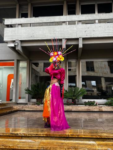 Teilnehmer:in beim Marcha del Orgullo 2024 in Bogotá Teilnehmer:in beim Marcha del Orgullo 2024 in Bogotá