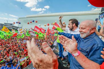 Lula bei der Kundgebung in São Paulo