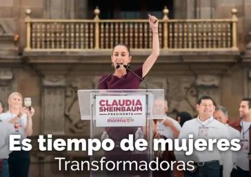 Kandidatin Sheinbaum: "Es ist die Zeit der transformierenden Frauen" (Screenshot)