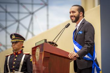 Staatspräsident Nayib Bukele. Ihn stört es nicht, Diktator genannt zu werden Staatspräsident Nayib Bukele. Ihn stört es nicht, Diktator genannt zu werden