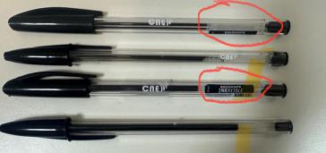 Kugelschreiber mit der fraglichen Tinte, die bei der Wahl zum Einsatz gekommen sein sollen