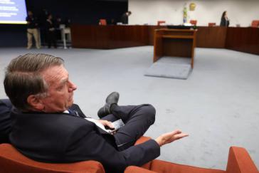 Ex-Präsdent Bolsonaro bei der Eröffnung der Klage gegen ihn