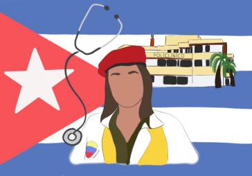 Kubas Gesundheitssystem in einer Illustration