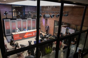 Pressekonferenz mit Wahlergebnissen in Chile