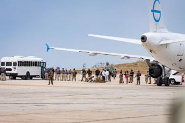 "ICE Air Operations hat heute 177 illegale Einwanderer aus Venezuela von Guantanamo Bay nach Honduras transportiert"