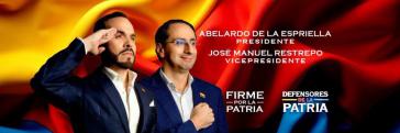 De la Espriella (links im Bild) und sein Vizepräsidentschaftskandidat José Manuel Restrepo sehen sich "standhaft für das Vaterland"