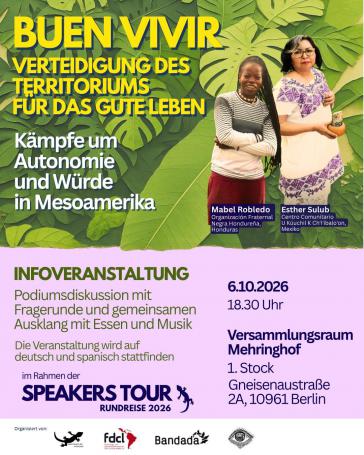 Flyer Veranstaltung Buen Vivir Berlin 06.10.2026