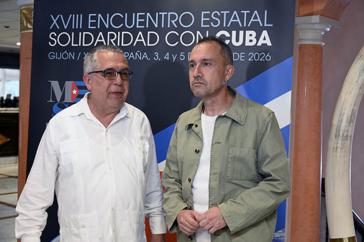Der kubanische Botschafter Marcelino Medina auf dem 18. Solidaritätstreffen in Spanien