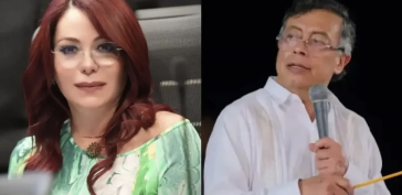 Gloria Arizabaleta (links) leitete die umstrittene Maßnahme gegen Präsident Gustavo Petro ein Gloria Arizabaleta (links) leitete die umstrittene Maßnahme gegen Präsident Gustavo Petro ein