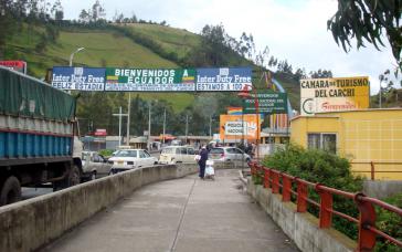 Die Grenzübergänge zwischen Ecuador und Kolumbien sind stark genutzt, so auch hier in Rumichara