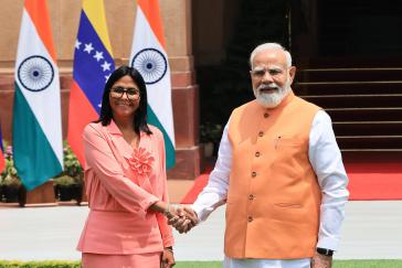 Rodríguez mit Indiens Premierminister Modi