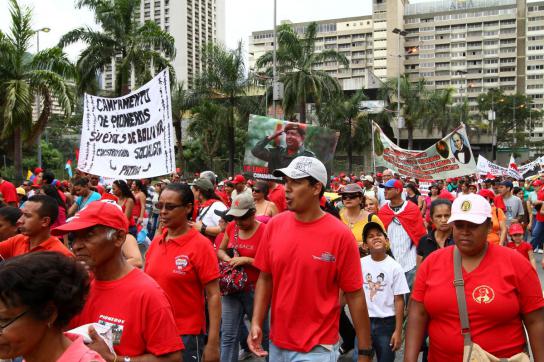 Teilnehmer der Demonstration in Caracas