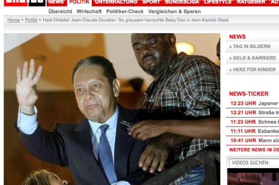 Foto von Duvalier auf der Gangway