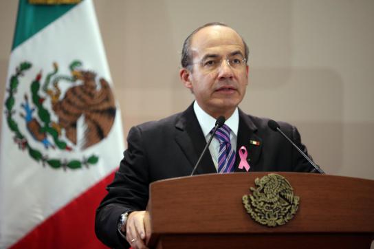 Für manche ein Verbrecher: Der mexikanische Präsident Felipe Calderón Hinojosa