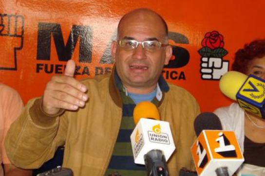 José Antonio España, Vorsitzender der Oppositionspartei "Bewegung zum Sozialismus" (MAS) José Antonio España, Vorsitzender MAS Venezuela