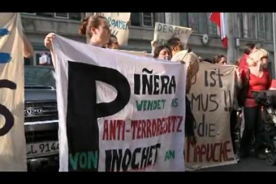 Protest von in Berlin lebenden Chilenen
