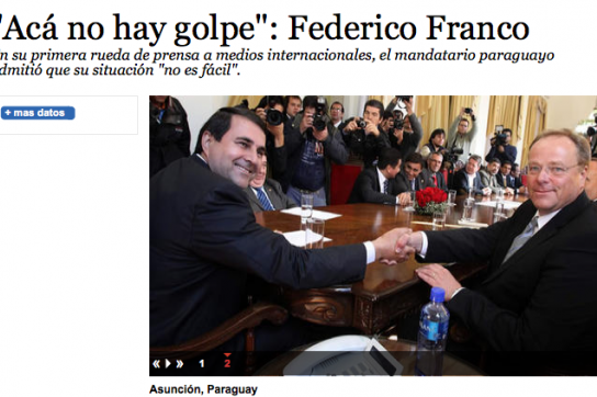 "Es gab keinen Putsch" - Artikel in der Zeitung "La Prensa" in Honduras