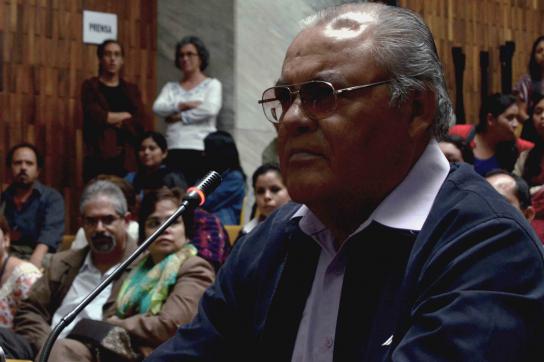 Der Angeklagte: Pedro García Arredondo vor Gericht