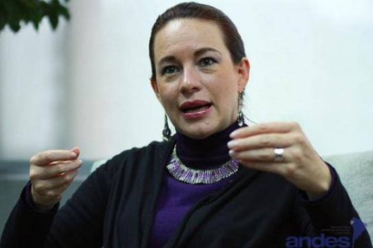 Die Verteidigungsministerin von Ecuador, María Fernanda Espinosa