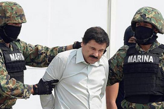 Kartellboss "El Chapo" bei der Festnahme 2014 in Mexiko