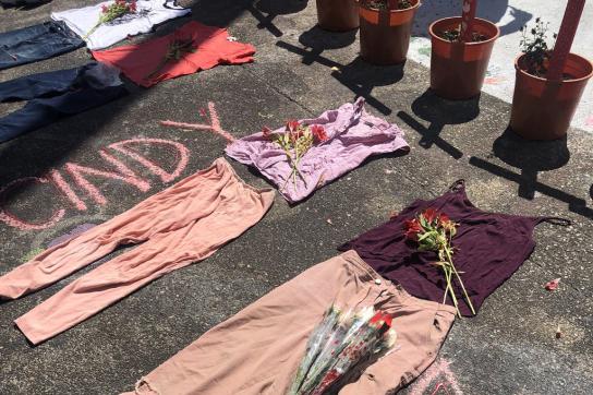 Protestaktion gegen Frauenmorde auf der Plaza de la Constitución in Guatemala-Stadt