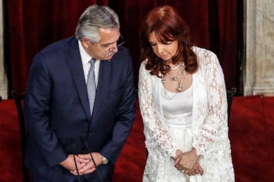 Vizepräsidentin Kirchner mit Präsident Alberto Fernández