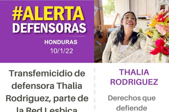 Die ermordete Transfrau, Leitfigur und Aktivistin Thalía Rodríguez
