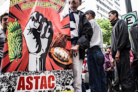 Protestaktion der Astac in Ecuador