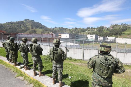 Das Turi-Gefängnis in der ecuadorianischen Stadt Cuenca. Die Gewalt in den Gefängnissen korreliert mit dem Rest des Landes