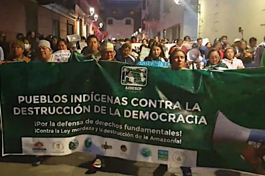 "Indigene Völker gegen die Zerstörung der Demokratie". Demonstration am 22. Juni in Lima