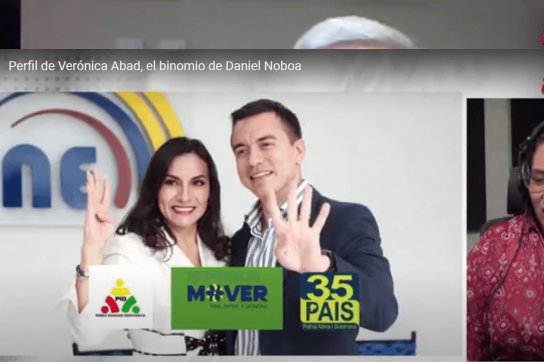 Zu den letzten Wahlen in Ecuador als Duo angetreten: Veronica Abad und Daniel Noboa