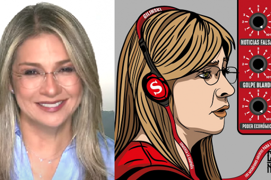 Rechts Karikatur von Cizañero gepostet von @XPost1A. Politikexperte: "Im Zeitalter von Bukele, Milei und Trump wäre es dumm, Vicky Dávila zu unterschätzen"
