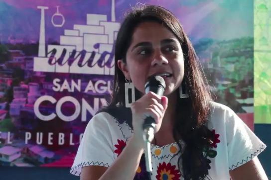 Martha Lía Grajales im Armenviertel San Augustín del Sur in Caracas, in dem sie jahrelang aktiv gewesen ist