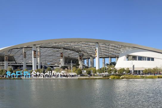 Einer der Austragungsorte in den USA: das SoFi Stadium. Das IOC hat noch nie einen Ort wegen ethischer Bedenken gewechselt.
