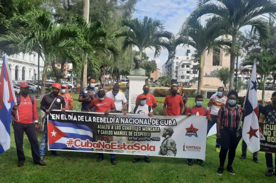 Solidaritätsdemonstration mit Kuba in Panama