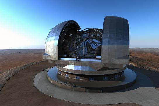 Das zukünftig größte Teleskop der Welt wir derzeit in Chile gebaut E-ELT, ESA Teleskop