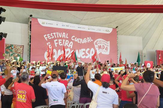Auf einem Fest gegen Hunger in Brasilien